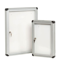 Bacheca per interni - con anta battente - fondo bianco magnetico - 9 fogli A4 - verticale - Starline