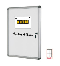 Bacheca per interni - fondo bianco magnetico - 4 fogli A4 - verticale - Bi-Office