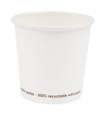 Bicchiere in carta - 200 ml - bianco - Signor Bio - conf. 50 pezzi