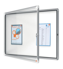 Bacheca per interni - fondo magnetico bianco - 8 fogli A4 - orizzontale - Nobo