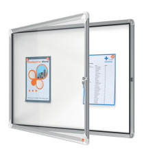 Bacheca per interni - fondo magnetico bianco - 8 fogli A4 - orizzontale - Nobo