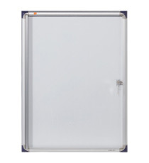 Bacheca per interni ultrapiatta - fondo in metallo magnetico bianco - 4 fogli A4 - verticale - Nobo