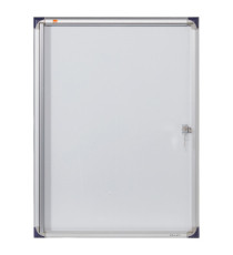 Bacheca per interni ultrapiatta - fondo in metallo magnetico bianco - 4 fogli A4 - verticale - Nobo