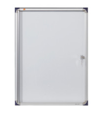 Bacheca per interni ultrapiatta - fondo in metallo magnetico bianco - 4 fogli A4 - verticale - Nobo