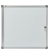 Bacheca per interni ultrapiatta - fondo in metallo magnetico bianco - 6 fogli A4 - orizzontale - Nobo