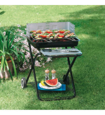 Barbecue Clic Clac - pieghevole - 84 x 60 x 80 cm - acciaio - nero - Garden Friend