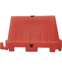 Barriera stradale - tipo New Jersey - 100 x 40 x 70 cm - PE - rosso