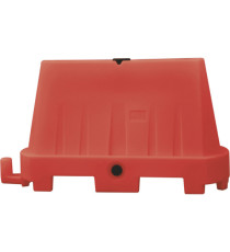 Barriera stradale - tipo New Jersey - 100 x 40 x 70 cm - PE - rosso