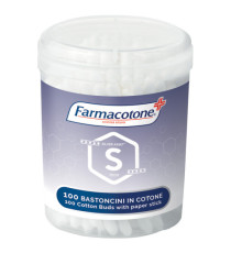 Bastoncini cotonati Silver Asset - in barattolo - Farmacotone - conf. 100 pezzi
