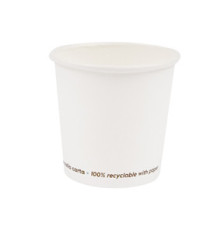 Bicchiere caffè - carta - 100 ml - bianco - Signor Bio - conf. 50 pezzi