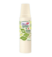 Bicchieri biodegradabili - Mater-Bi - 200 ml - avorio - Dopla - conf. 50 pezzi