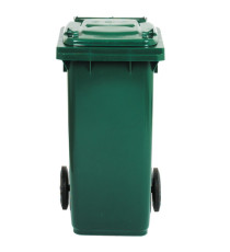 Bidone carrellato - 48x55x93 cm - 120 L - verde scuro - Mobil Plastic