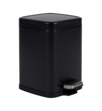 Bidone Pico - con pedale e vaschetta - 4 L - nero satinato - Perfetto