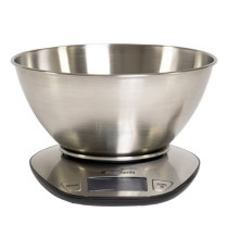 Bilancia da cucina Graal - con ciotola - peso massimo 5 kg - acciaio - Melchioni family