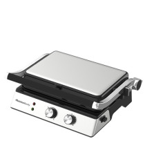 Bistecchiera elettrica BURGERONE 34 - con piastre removibili - 44.1 x 18.9 x 38 cm - 1800 W - nero - Melchioni family
