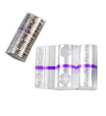 Blister portamonete - 2 euro - fascia viola - Iternet - sacchetto da 100 blister