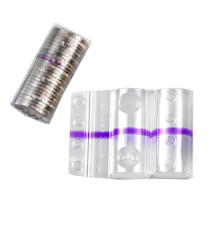 Blister portamonete - 2 euro - fascia viola - Iternet - sacchetto da 100 blister