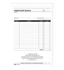 Blocco acquisto valori bollati - 50/50 fogli autoricalcanti - 23 x 15cm - Edipro