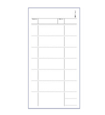 Blocco comande a 7 tagliandi - 25/25 fogli autoricalcanti - 22 x 10cm - Edipro