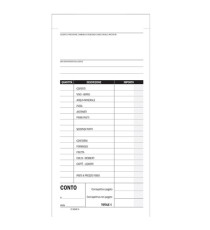 Blocco conto ristorante con dettaglio voci - uso mano - 22 x 10cm - 100 fogli - Edipro