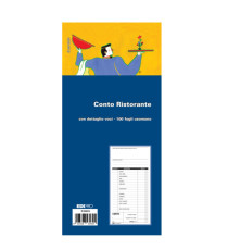 Blocco conto ristorante con dettaglio voci - uso mano - 22 x 10cm - 100 fogli - Edipro
