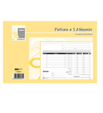Blocco fatture 3 aliquote Iva - 50 fogli 2 copie autoricalcanti - 15 x 23cm - Edipro