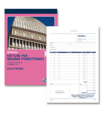 Blocco fatture per regime forfettario - 50/50 - copie autoric. - 21,5 x 14,8 cm - DU1671RF000 - Data Ufficio