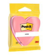 Blocco foglietti cuore - 2007-H - 70 x 70 mm - rosa neon/rosa ultra/rosa pastello - 225 fogli - Post-it