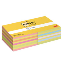 Blocco foglietti Post-it Cubo - 2028-0CPPX2 - 76  x 76 mm - colori assortiti neon/pastel - 450 fogli - Post-it - conf. 2