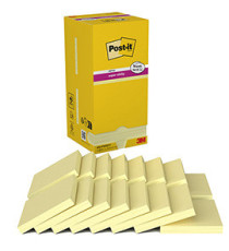Blocco foglietti Post-it Super Sticky - 654-SSCY-VP16-EU - 76 x 76 mm - giallo Canary - 90 fogli - Post-it - conf. 16 bl