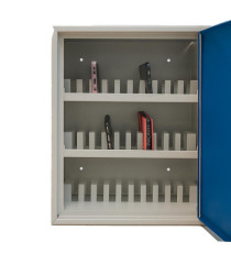 Cassetta portacellulare - 30 posti - 30 x 23 x 40 cm - grigio/blu - Metalplus