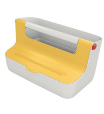 Cassetta portaoggetti Cosy - con maniglia - giallo - Leitz
