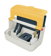 Cassetta portaoggetti Cosy - con maniglia - giallo - Leitz