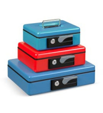 Cassetta portavalori Deluxe - 23 x 18,5 x 8 cm - blu - Iternet