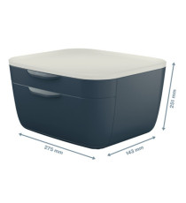 Cassettiera Cosy - 2 scomparti - grigio - Leitz