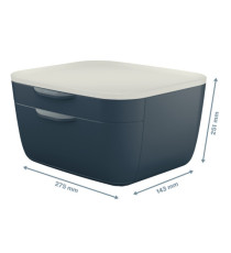 Cassettiera Cosy - 2 scomparti - grigio - Leitz