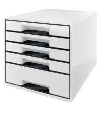Cassettiera Drawer Cabinet Cube 5 - 28,7 x 27 x 36,3 cm - bianco - Leitz