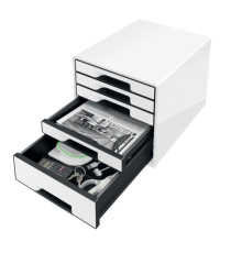 Cassettiera Drawer Cabinet Cube 5 - 28,7 x 27 x 36,3 cm - bianco - Leitz