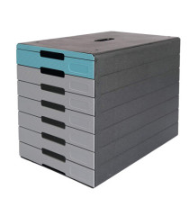 Cassettiera Idealbox Pro 7 - 7 cassetti - 36,5 x 32,2 x 25 cm - azzurro - Durable