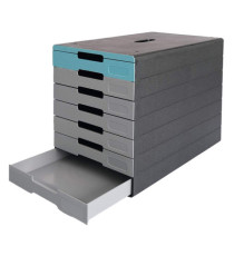 Cassettiera Idealbox Pro 7 - 7 cassetti - 36,5 x 32,2 x 25 cm - azzurro - Durable