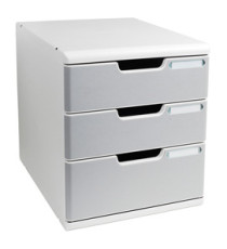 Cassettiera Modulo A4 - 28,8 x 32 x 35 cm - 3 cassetti - grigio/granito - Exacompta