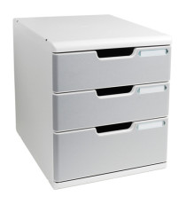 Cassettiera Modulo A4 - 28,8 x 32 x 35 cm - 3 cassetti - grigio/granito - Exacompta