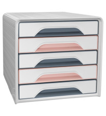Cassettiera Smoove 7-111 Mineral - 5 cassetti -  36 x 28,8 x 27,1 cm - multicolore - Cep