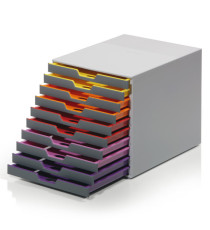 Cassettiera Varicolor - 28 x 35,6 x 29,2 cm - 10 cassetti - Durable