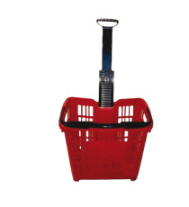 Cesto trolley - antiurto - 49,5 x 36,5 x 46 cm - 30 L - rosso - Printex