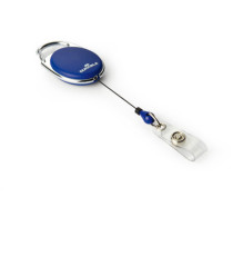 Chiocciola YO-YO Style per portabadge - blu - filo retrattile 80 cm - Durable - conf. 10 pezzi