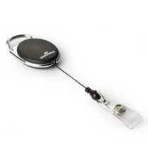 Chiocciola YO-YO Style per portabadge - nero - filo retrattile 80 cm - Durable - conf. 10 pezzi