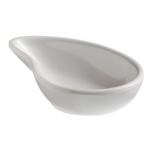 Ciotola a goccia fingerfood - 10 x 6,5 x 2,4 cm - melamina - bianco - Leone