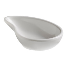 Ciotola a goccia fingerfood - 10 x 6,5 x 2,4 cm - melamina - bianco - Leone