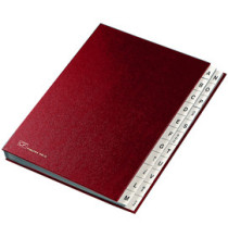 Classificatore alfabetico A/Z - 640D - 24x34 cm - rosso - Fraschini